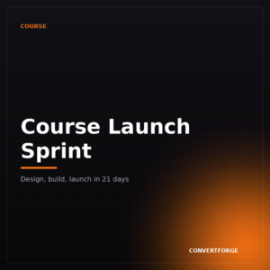 Course Launch Sprint